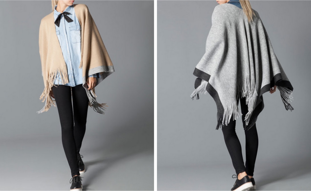 poncho stradivarius