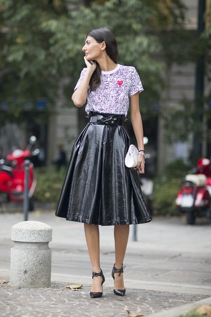 ladylike with a leather twist