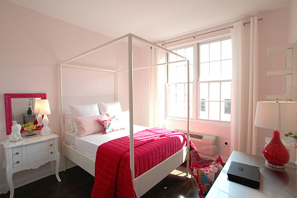 Elegant-Hot-Pink-Pops-Bedroom-Decorate-Pastel-Colors-Ideas