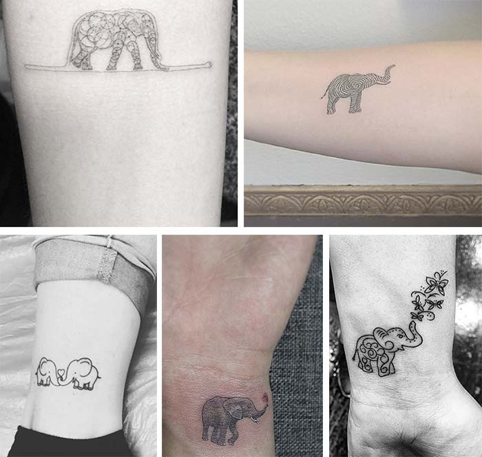 tiny tattoos ideas with meanings tiny elephant tattoos