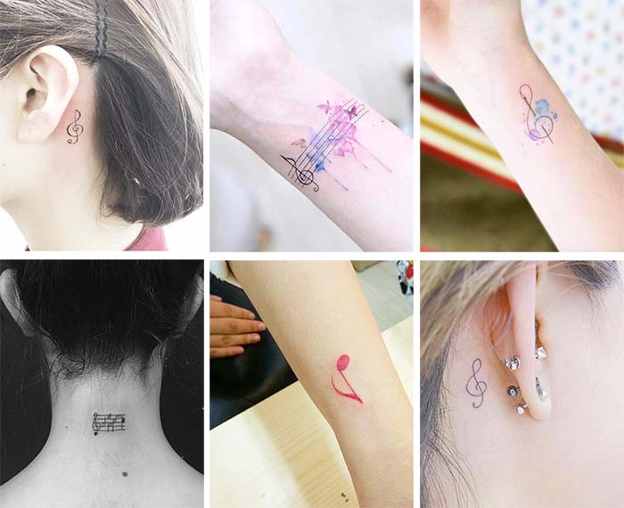 tiny tattoos ideas with meanings tiny music note tattoos
