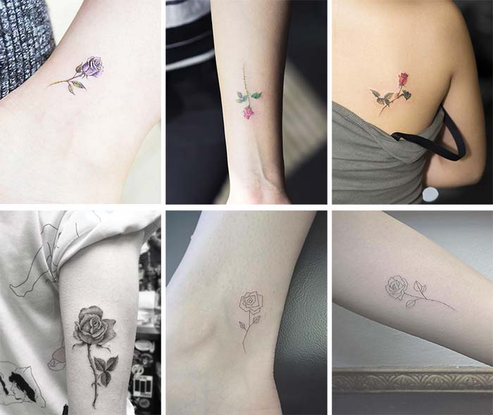 tiny tattoos ideas with meanings tiny rose tattoos