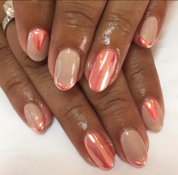 rose gold nails 2