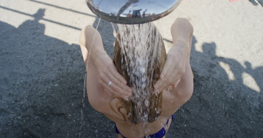 wet hair woman