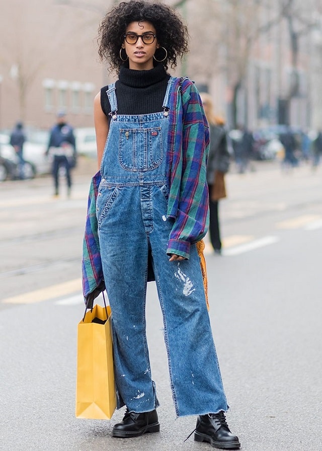 Street-Style-Denim-Overall-Milan-FW-Fall-2017