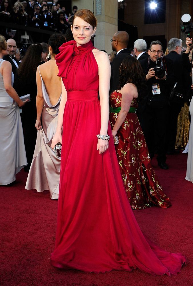 emma stone red dress2