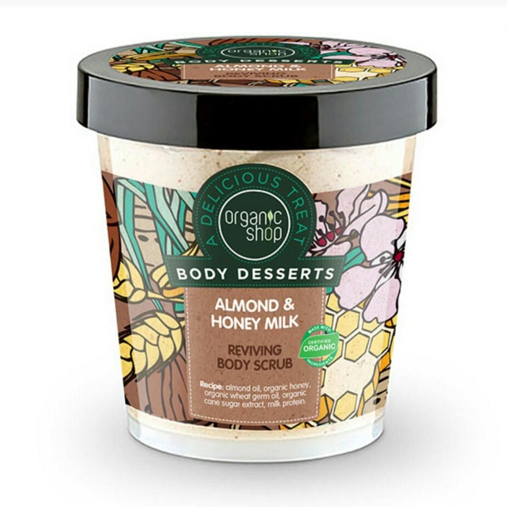 Natura Siberica Organic Shop Body Desserts Almond & Honey Milk Body Scrub